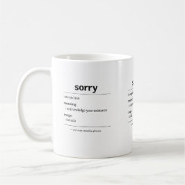 sorry – vanlig kanadensisk fras definitionsmugg kaffemugg