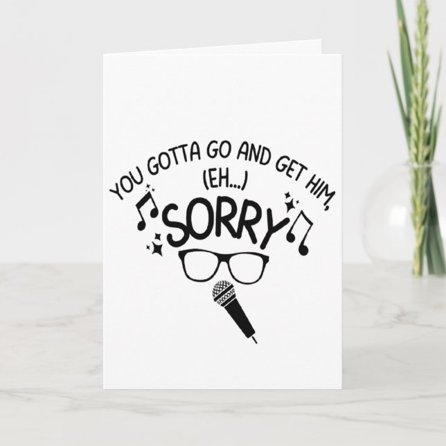 "Sorry" X-Factor Guy Lyrics Meme  Kort (Framsida)