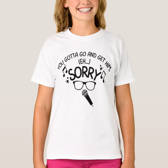 "Sorry" X-Factor Guy-rim texter Meme  T Shirt (Framsida)