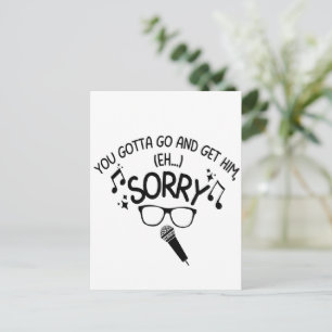 "Sorry" X-Factor Killen Lyrics Meme Vykort