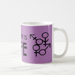 Sort är Life  Kaffemugg
