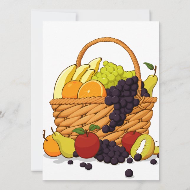 Sort av färska frukter i A Basket (Framsida)