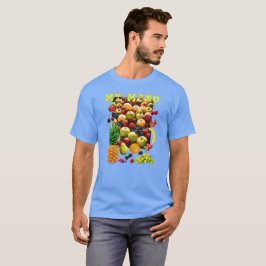 Sort av färska frukter med slogan t shirt