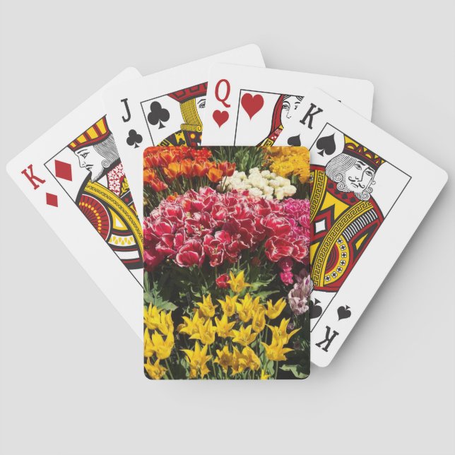 Sort av tulpaner casinokort (Baksidan)