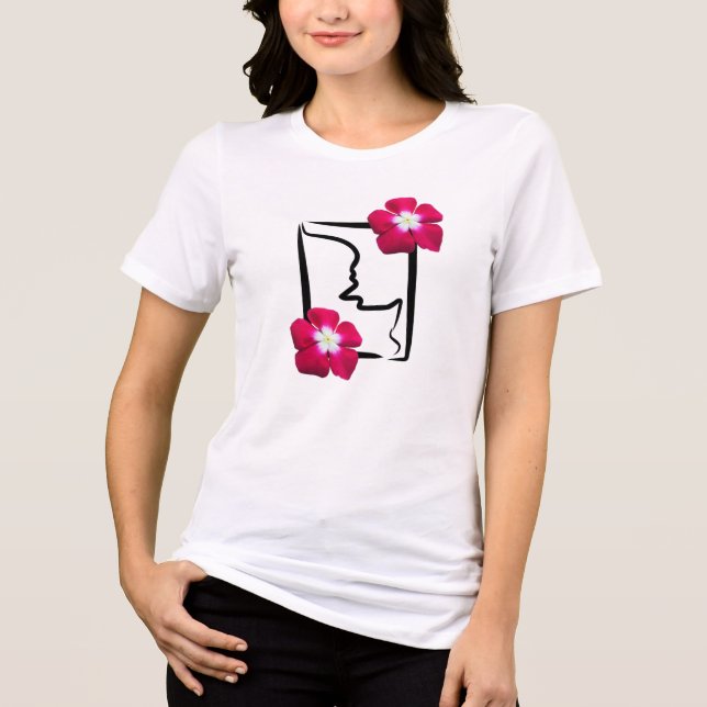 Sort svart rosa t shirt (Framsida)