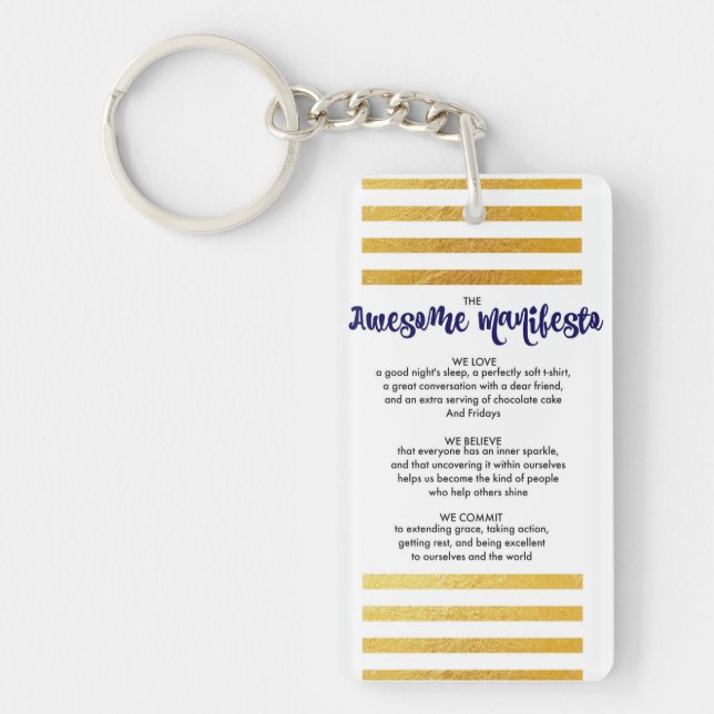 Sorta enorm Manifesto Keychain (Framsidan)