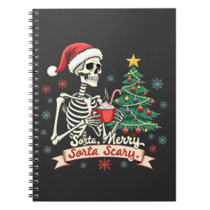 Sorta Merry Sorta Scary Spooky Skeleton Julafton Anteckningsbok