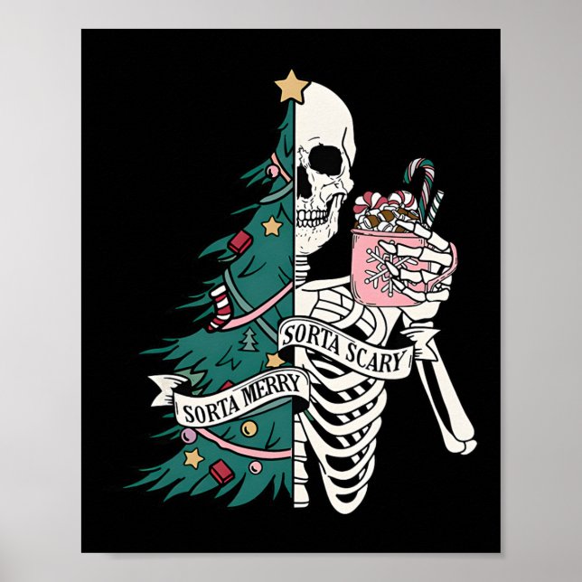 Sorta merry sorta skrämmande christmas poster (Framsidan)
