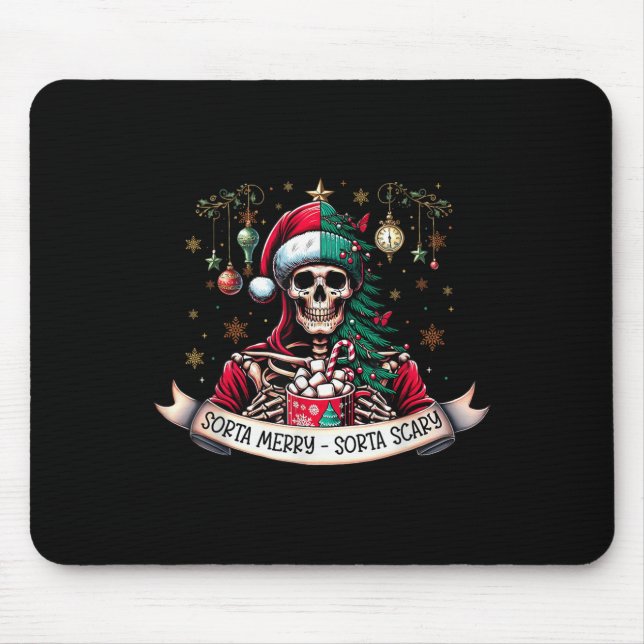 Sorta Merry Sorta Y Skelett Varm Choklad Jul P Musmatta (Framsidan)
