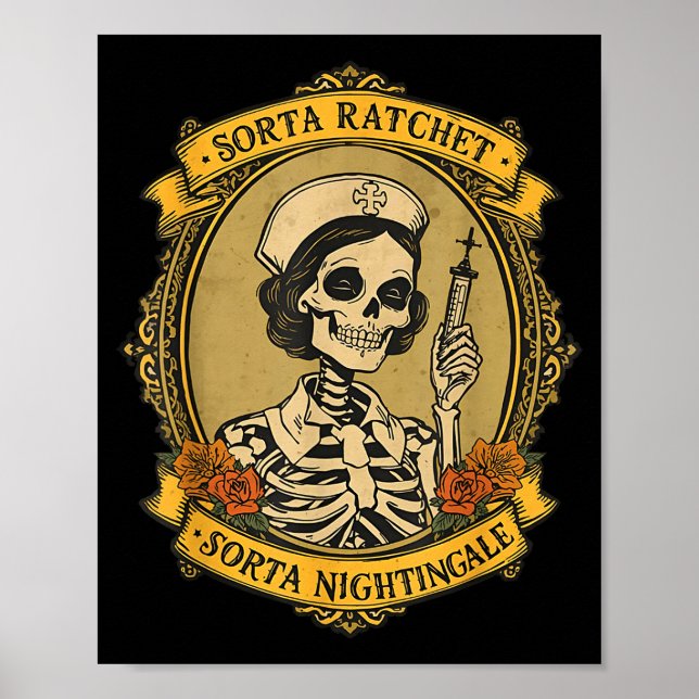 Sorta Ratchet Sorta Nightingale Skeleton Nurse Hal Poster (Framsidan)