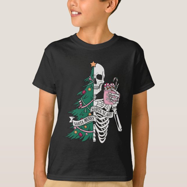 Sorta Scary Sorta God jul T Shirt (Framsida)