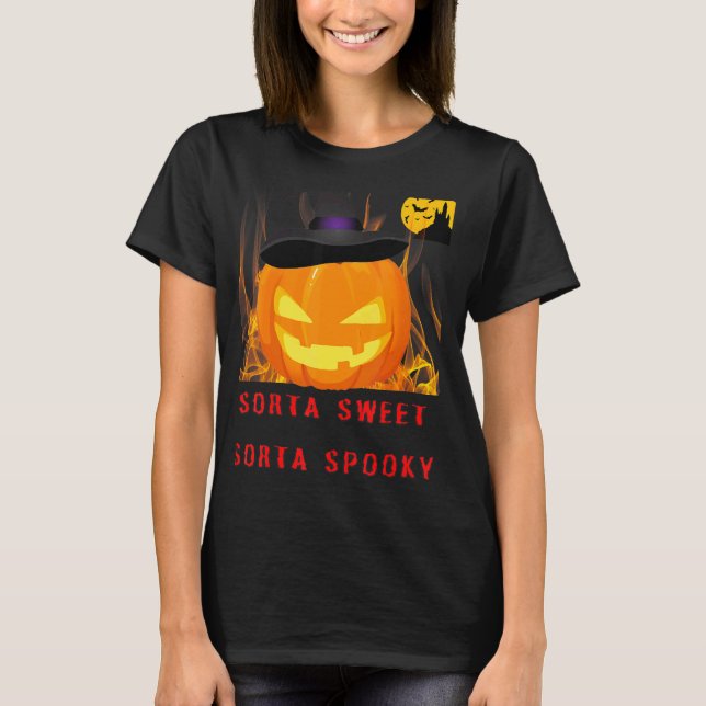 sorta sorta sorta spooky Halloween T Shirt (Framsida)