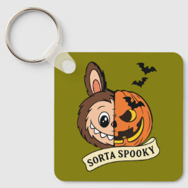 Sorta Spooky Halloween Cute Labubu Nyckelring