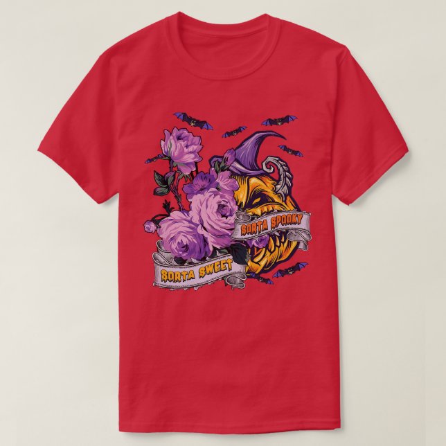 Sorta Sweet Sorta Spooky Pumpkin Premium T Shirt (Design framsida)