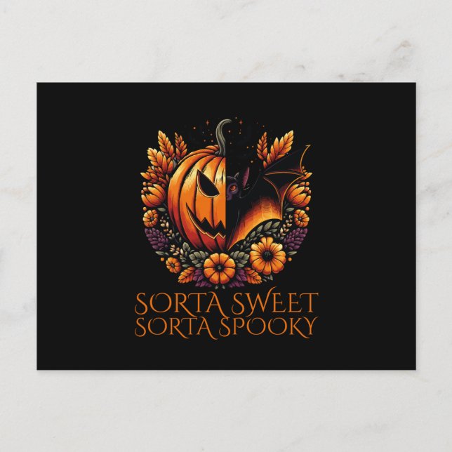 Sorta Sweet Sorta Spooky Vykort (Framsida)
