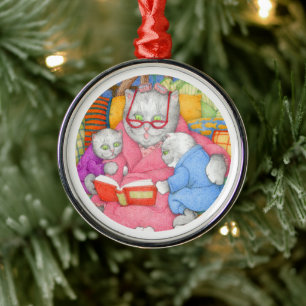 SORTENT KATTUNGE Premium Round Ornament