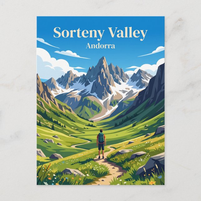 Sorteny naturpark Andorra Vykort (Framsida)