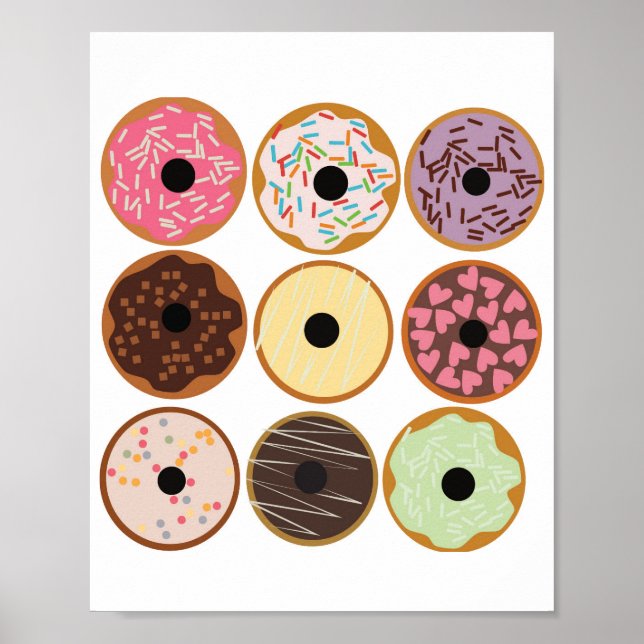 Sorter av Donuts Poster (Framsidan)