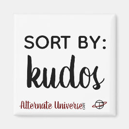 "Sortera efter: Kudos" magnet