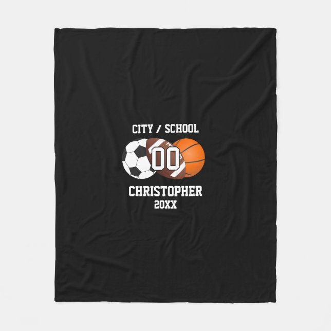 Sorterar fotokollage fleecefilt (Framsidan)