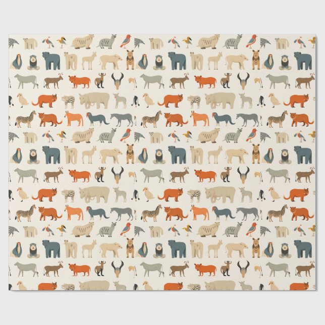 Sortering av imaginära djur presentpapper (Platt)