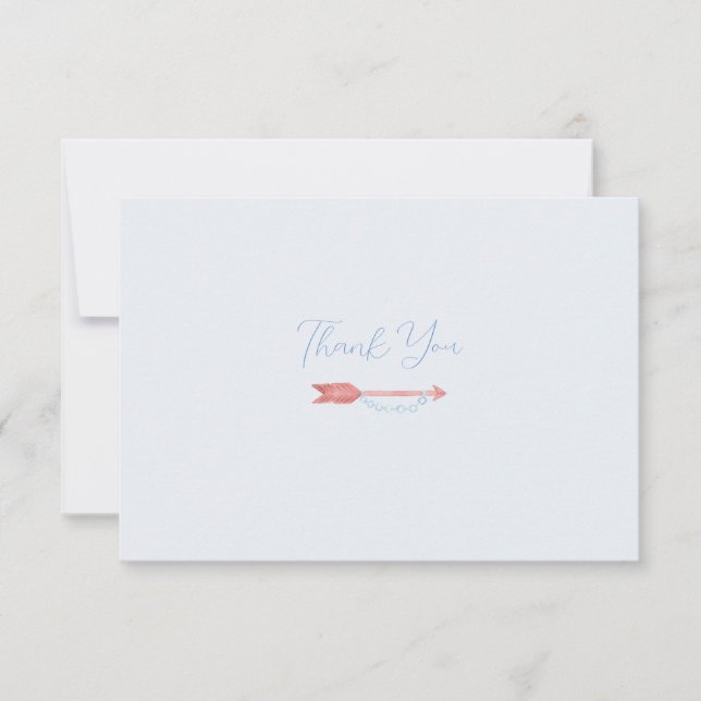 Sorteringskort för vattenfärgspil tack kort (Framsida)