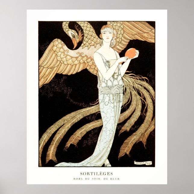Sortilèges: Klänning av George Barbier Poster (Framsidan)