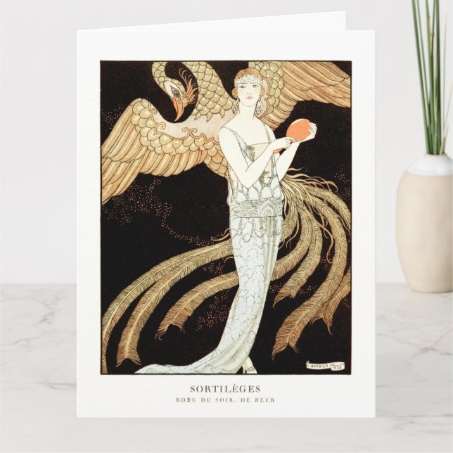 Sortilèges: Klänning av George Barbier Tack Kort (Framsida)