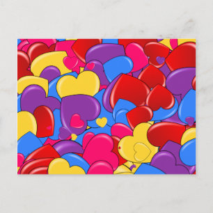 Sortium Candy Jackade Valentine Chocolate Hearts Helg Vykort