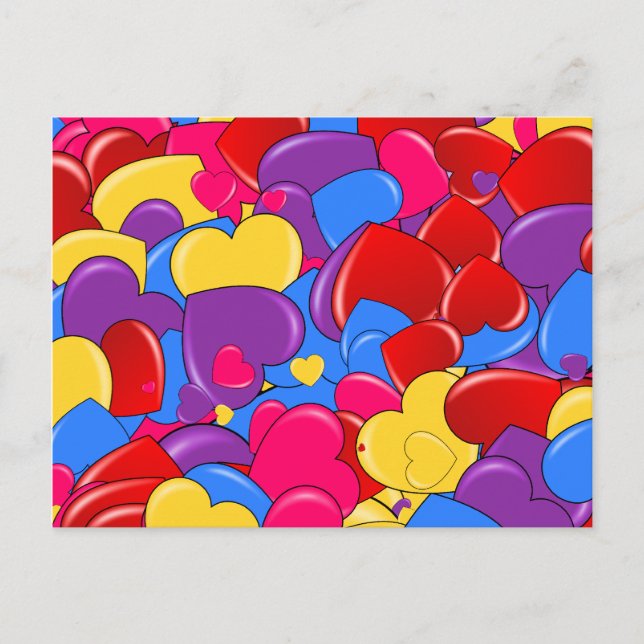 Sortium Candy Jackade Valentine Chocolate Hearts Helg Vykort (Framsida)