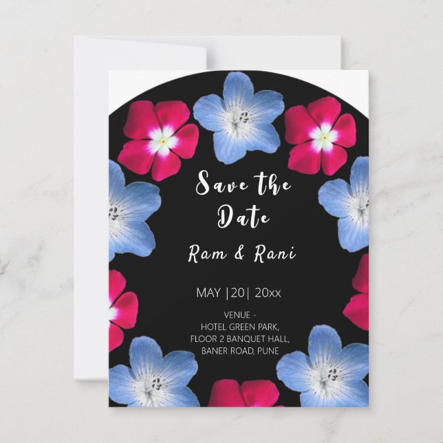 Sortmodell svart inbjudningar (Framsida)