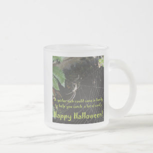 Sortuppsättning för Halloween Spider Glass Mugg