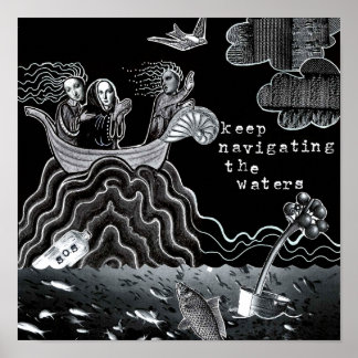 SOS-Behålla Navigera i Vatten Poster