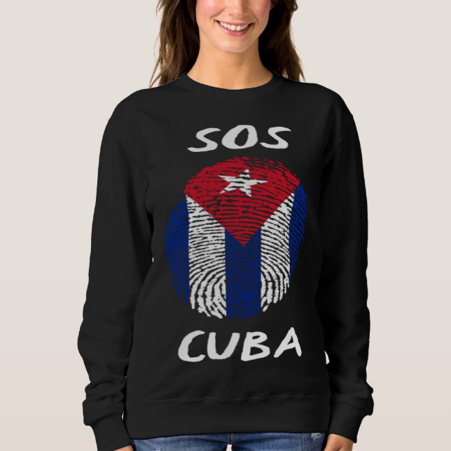 SOS Cuba Cuban DNA  Cuba Libre Freedom & Libertad T Shirt (Framsida)