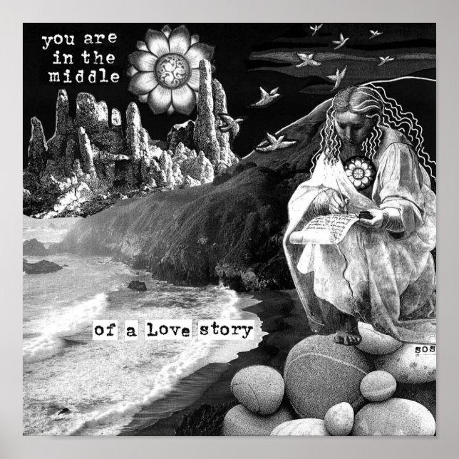 SOS Du är i Mitten i en Kärlek-story Poster (Framsidan)