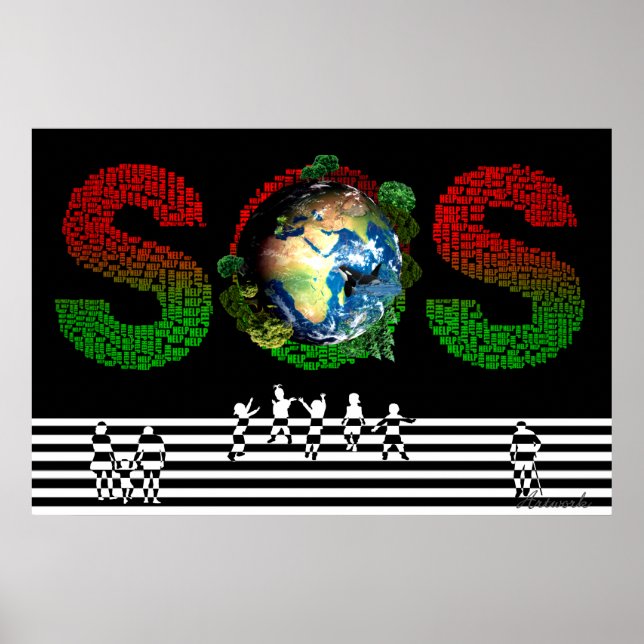 SOS Erde Mensch Poster (Framsidan)