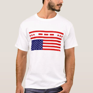 Sos-nödlägeamerikanska flaggan t shirt