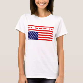 Sos-nödlägeamerikanska flaggan tee