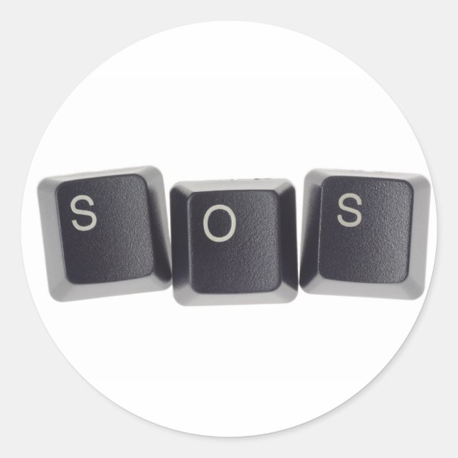 SOS RUNT KLISTERMÄRKE (Framsida)