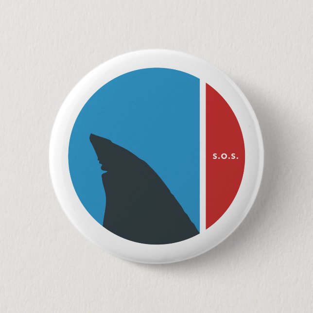 SOS spara i våra hav spara våra hajcirklar Knapp (Framsida)