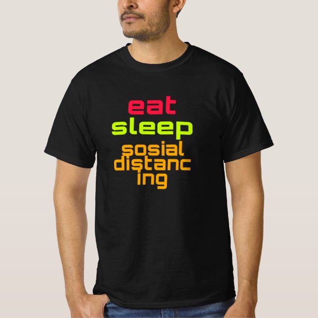 Sosial avstånd T-shirt (Framsida)