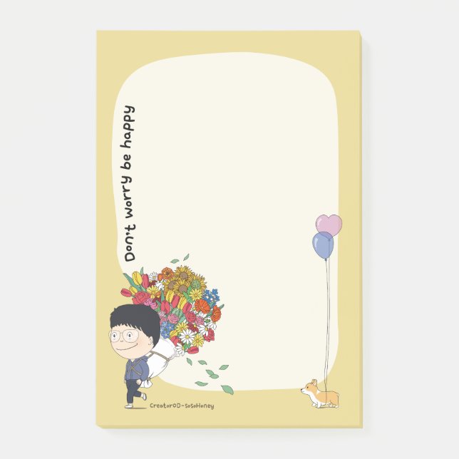 SosoHonung(68)-blomma Post-it Block (Framsida)