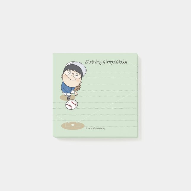 sosoHonung baseball Post-it Block (Framsida)