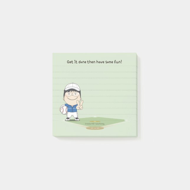 sosoHonung baseball Post-it Block (Framsida)