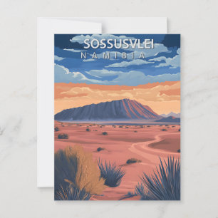 Sossusvlei Namibia Öken Vintage Resa Vykort