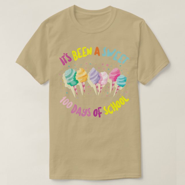 Söt 100 dagars lärardag i Student 100 skoldagar T Shirt (Design framsida)