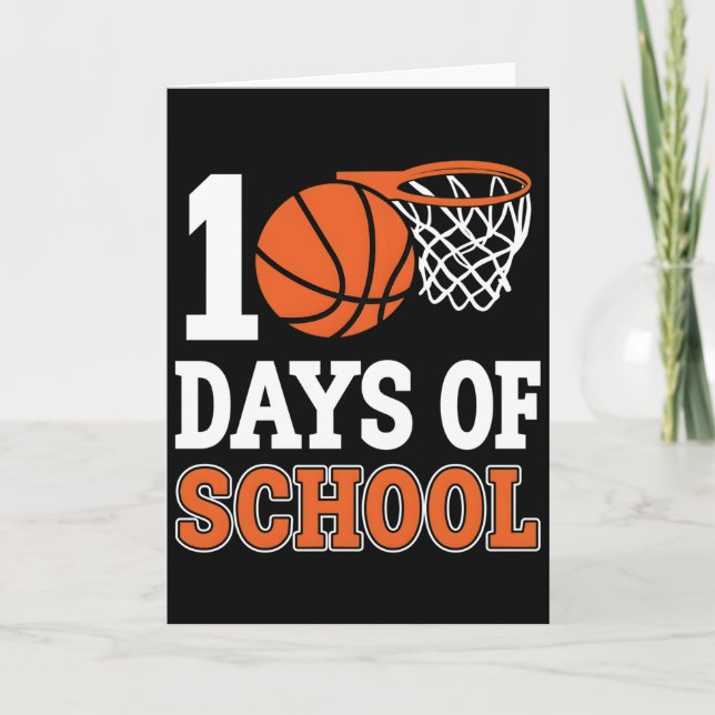 Söt 100-dagars skola basket barn lärare tema kort (Framsida)