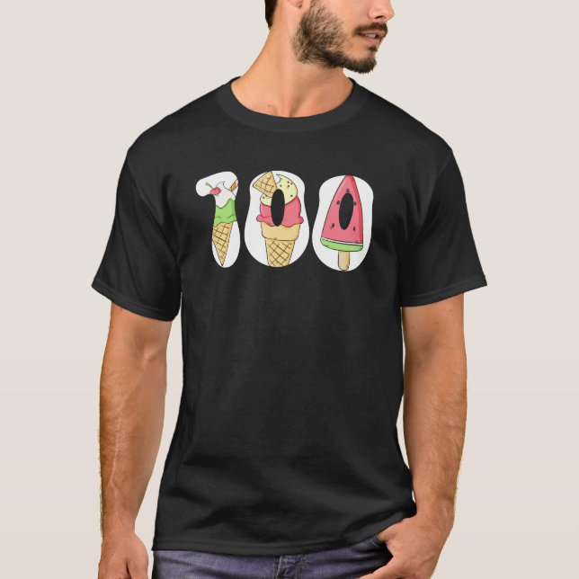 Söt 100 dagars skola glass klassrum t shirt (Framsida)