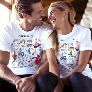Söt 12 dagar av jul klassisk traditionell t shirt