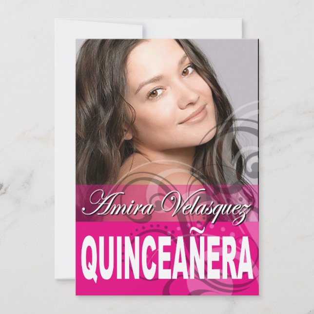 Söt 15 Quinceañera Photo Födelsedagsfest Inbjudningar (Framsida)